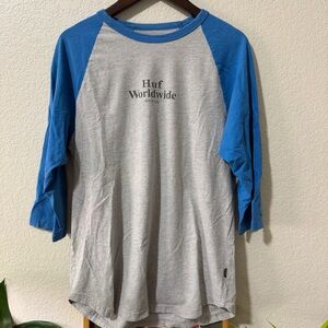 ✨4 for $15✨ HUF Blue and Gray Long Sleeve Tee